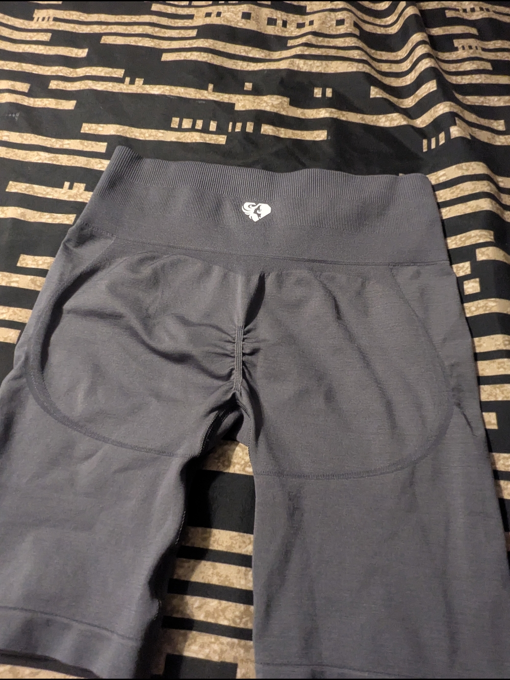 Women's High-Waist Gray Active Bike Shorts